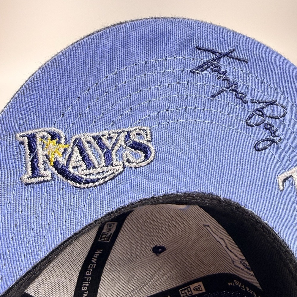 Rare Tampa Bay Rays New‎ Era Navy Identity 9Fifty SnapBack Hat - Picture 15 of 16